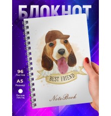 Блокнот Милый бассет-хаунд