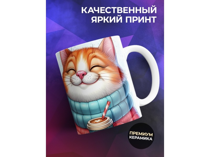Кружка Прикольная / Лучше кофе - коты и ты