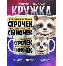 Кружка Сыну / Лучший сыночек / Енот