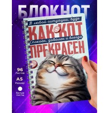 Блокнот Прикольный. Будь как кот прекрасен