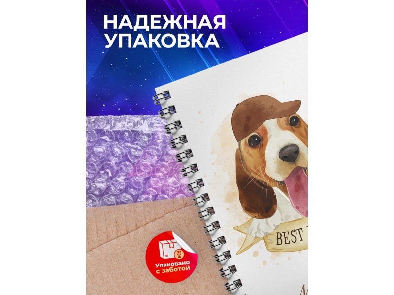 Блокнот Милый бассет-хаунд