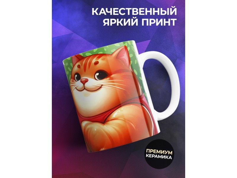 Кружка Прикольная. Режим дня. Кот