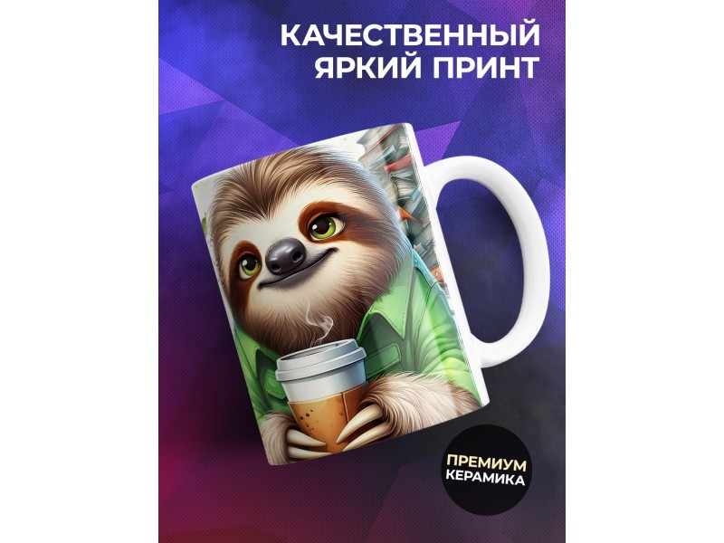 Кружка Прикольная / Ленивец / Отдел пофигизма