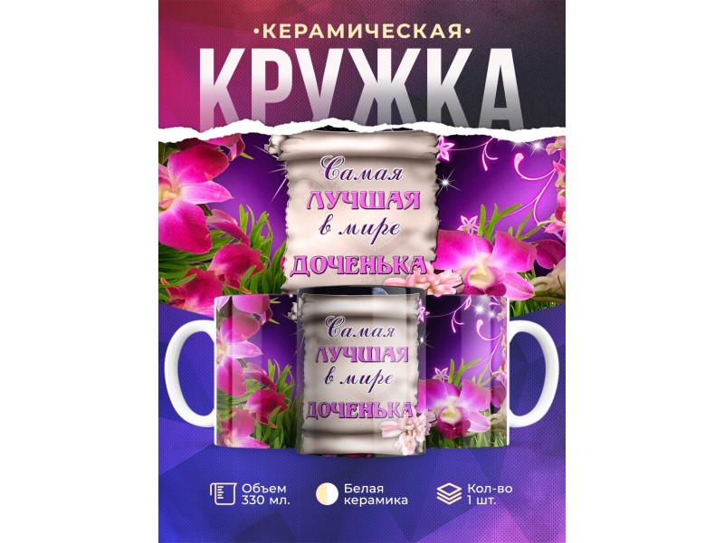 Кружка Самая лучшая в мире доченька