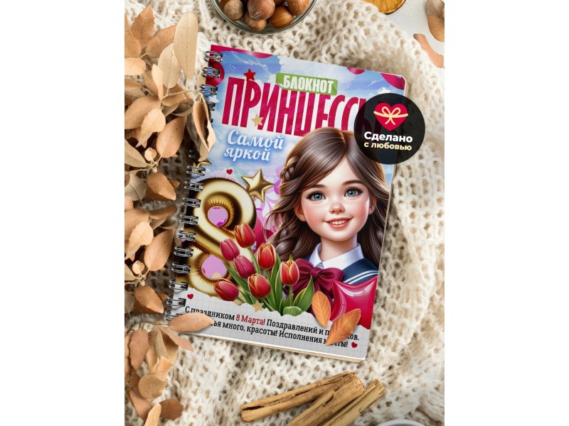 Блокнот Принцессы. Девочке 8 марта