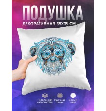 Декоративная подушка Обезьяна голубая