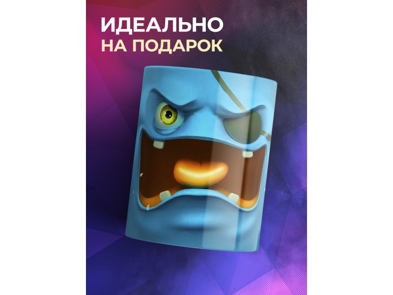 Кружка Рожица зеленая-пират