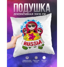 Декоративная подушка RUSSIA. Россия Матрешки