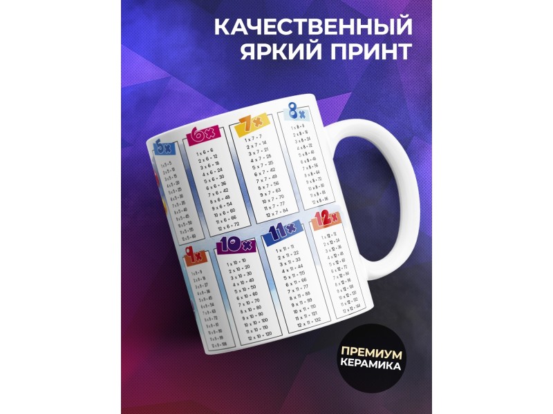 Кружка Таблица умножения. Школьники