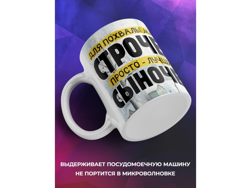 Кружка Сыну / Лучший сыночек / Енот