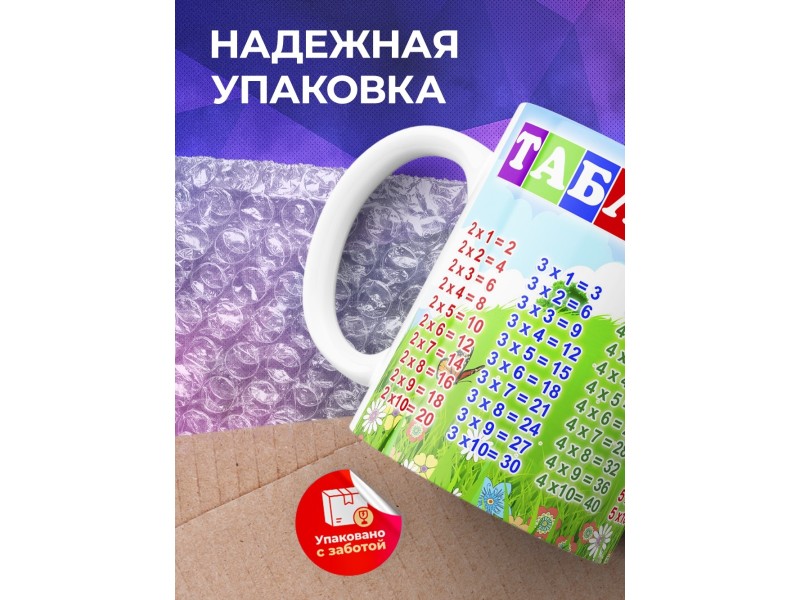 Кружка Таблица умножения. Природа