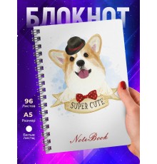 Блокнот Милый корги мальчик