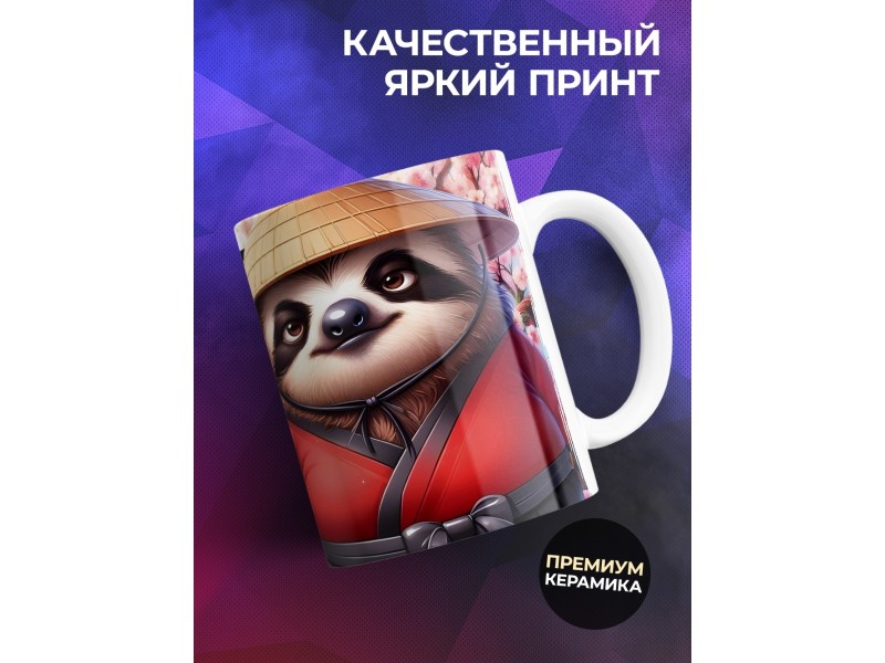 Кружка Прикольная. Уставший самурай.