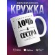 Кружка Счастливая дочь и сестра