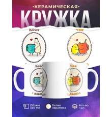 Кружка Кофе с молоком. Чай с лимоном.