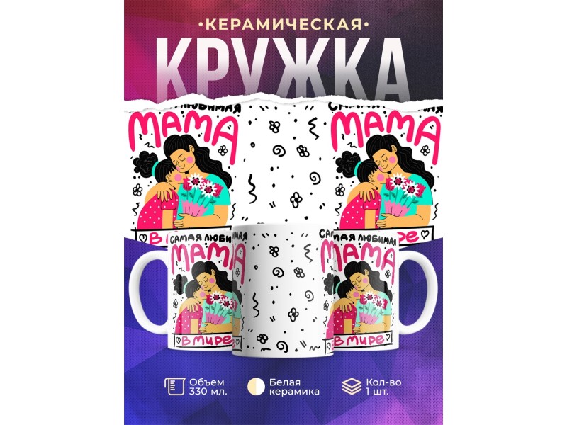 Кружка Самая любимая мама в мире. День матери
