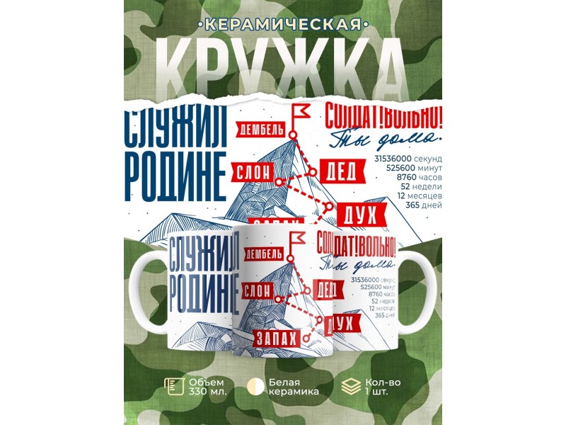Кружка ДМБ 2025 / Дембелю. Карьера солдата