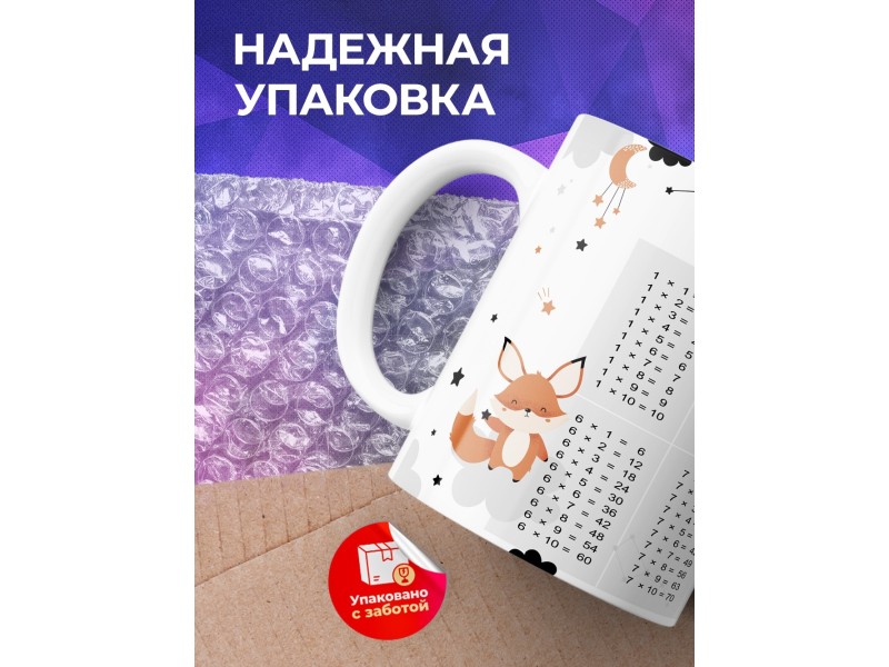 Кружка Таблица умножения. Лисы