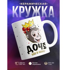 Кружка Дочка вся в маму. Обезьяна