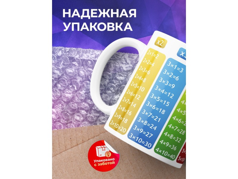 Кружка Таблица умножения. Столбики