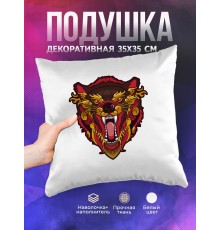 Декоративная подушка Злой медведь арт